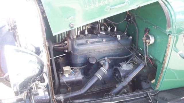 1929 green-black Ford Model A Convertible