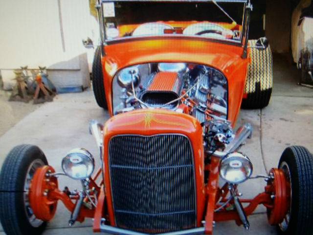 1929 Orange Ford Roadster Coupe
