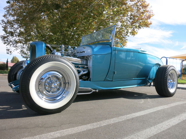 1929 Turquoise Ford Model A Roadster