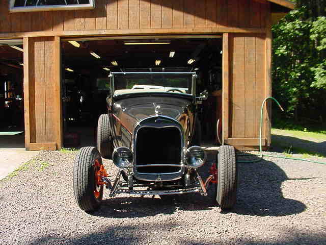 1929 Black Ford Model A street rod