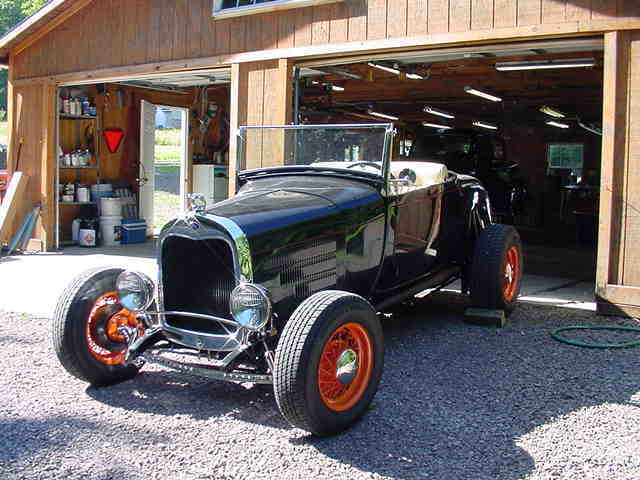 1929 Black Ford Model A street rod