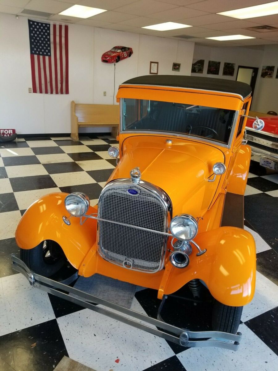 1929 Orange Ford Model A Coupe
