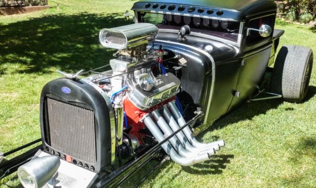 1929 Satin Black Ford Modified Model-A Pickup