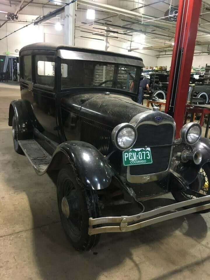 1929 Black Ford Model A Sedan