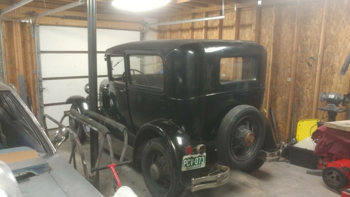 1929 Black Ford Model A Sedan