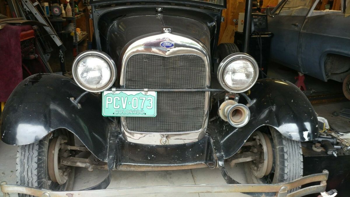1929 Black Ford Model A Sedan
