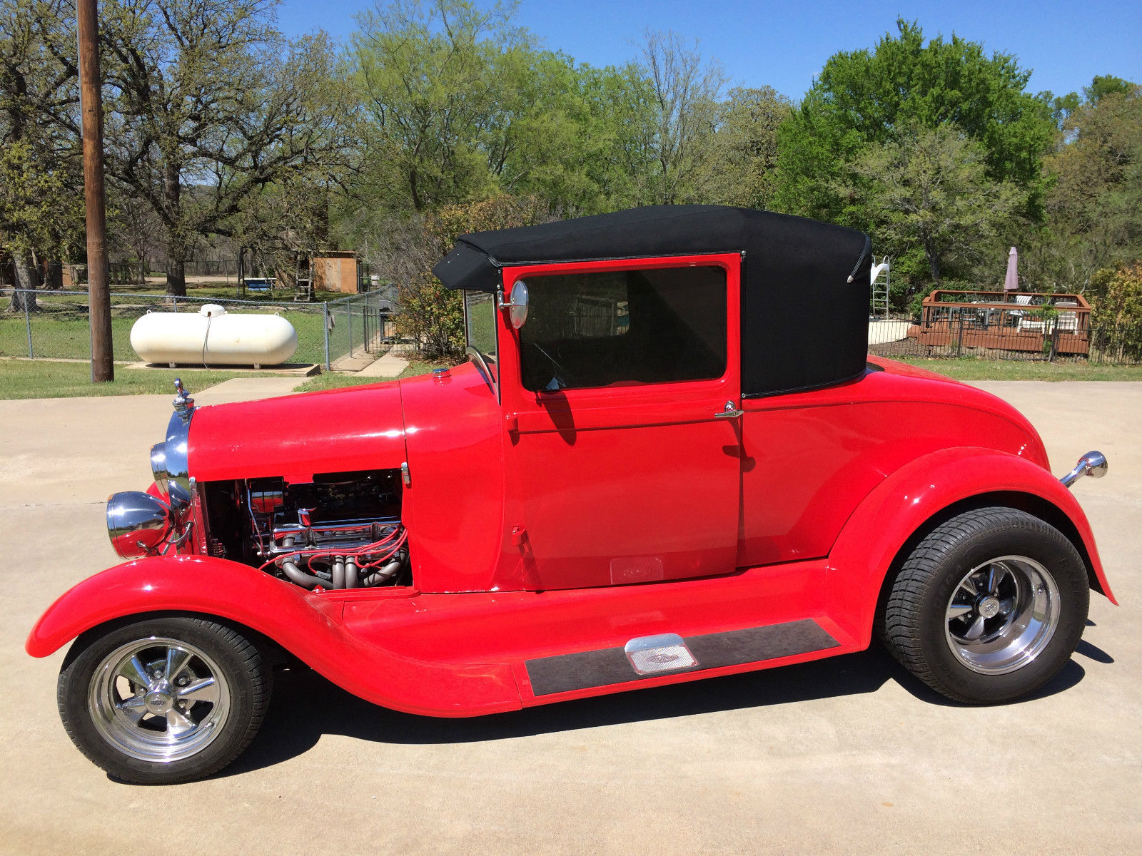 1929 Old Candy Apple Red Ford Model A Coupe