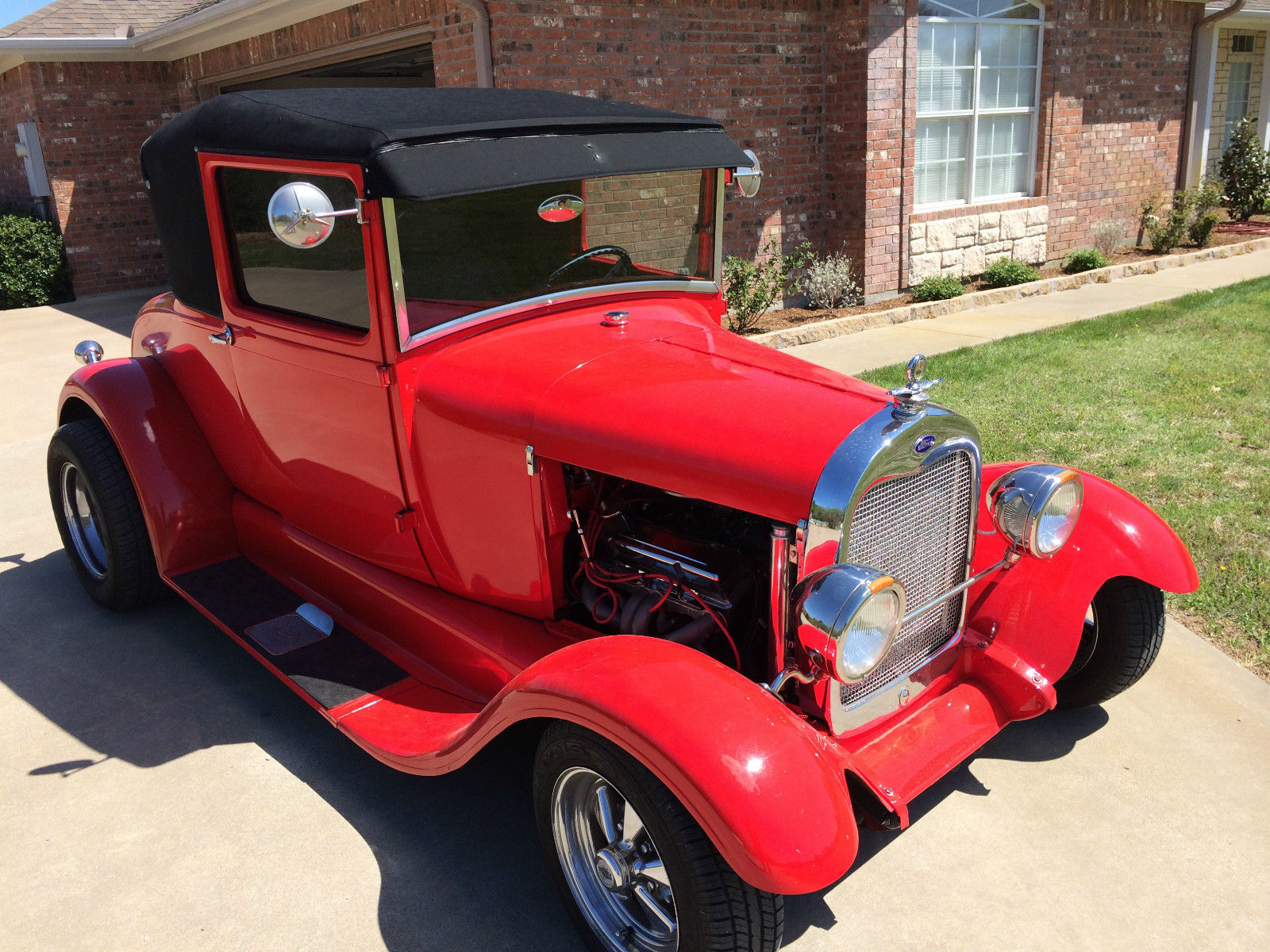 1929 Old Candy Apple Red Ford Model A Coupe