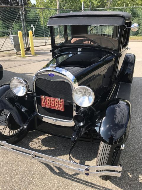 1929 Black Ford Model A Coupe