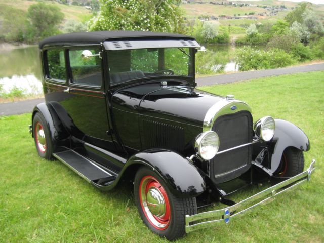 1929 Black Ford Model A Sedan