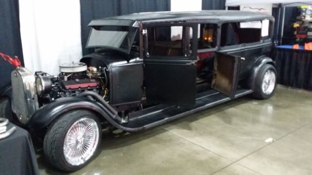 1929 Black Ford Model A Hearse