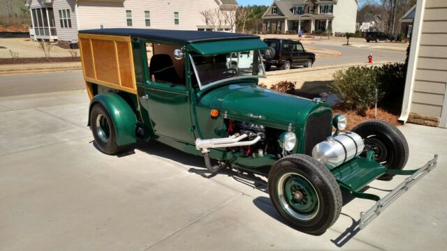 1929 Green Ford Model A Panel Wagon
