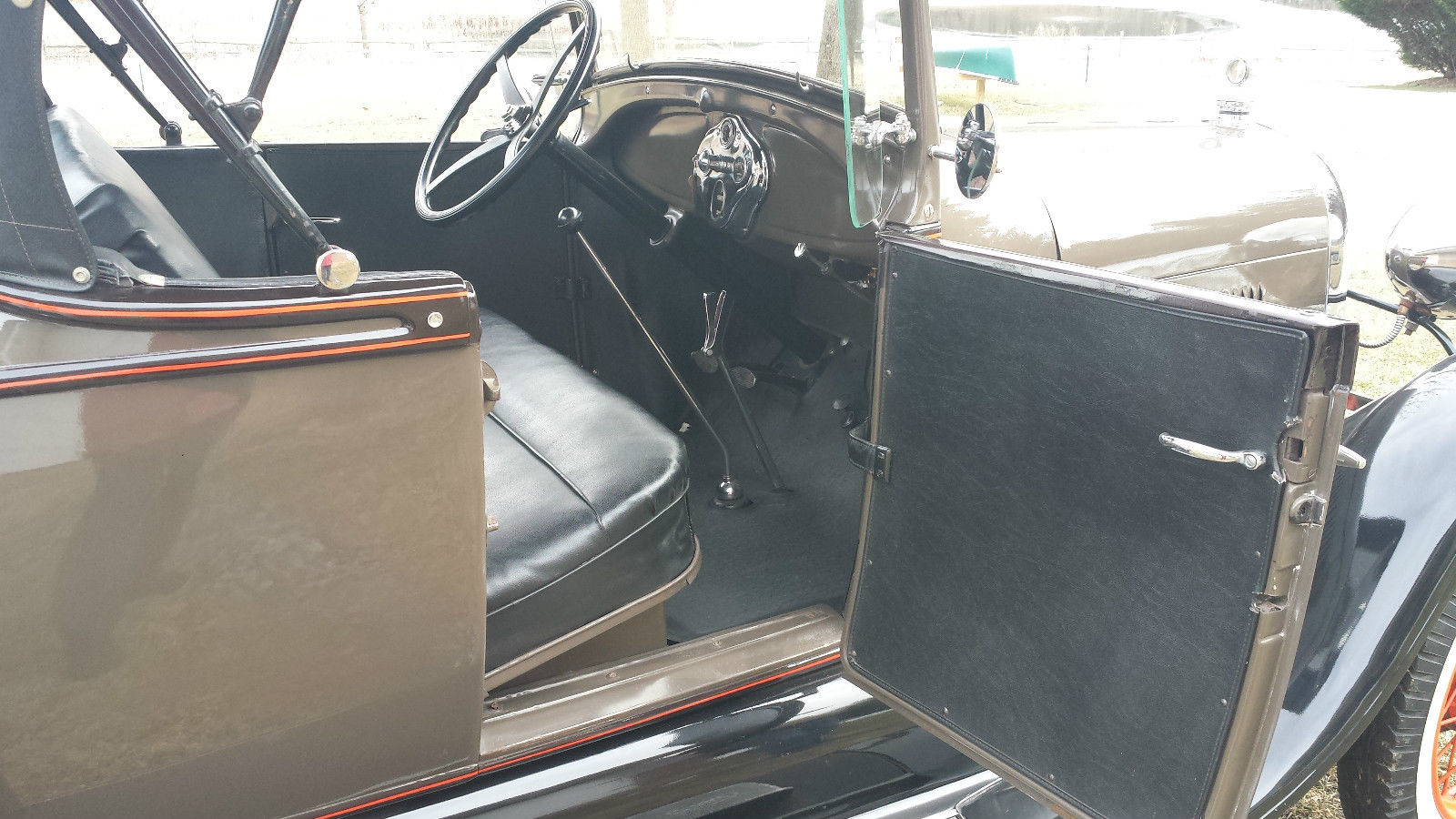 1929 Commercial Drab and Black Ford Model A Roadster