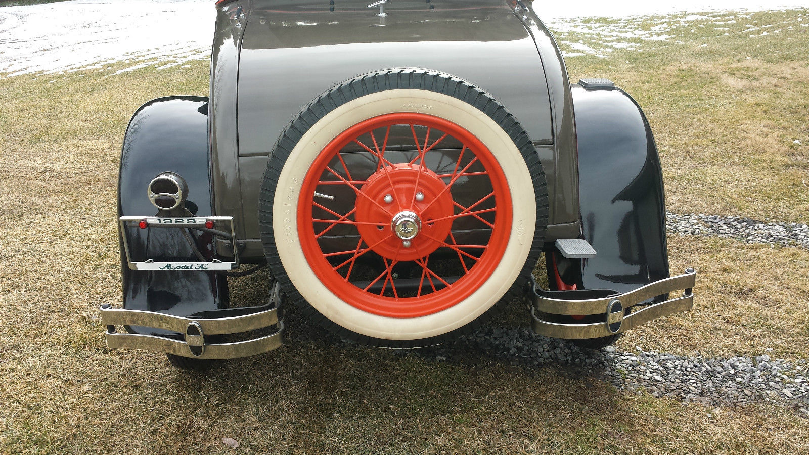 1929 Commercial Drab and Black Ford Model A Roadster