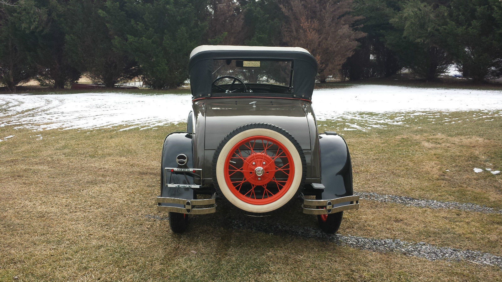 1929 Commercial Drab and Black Ford Model A Roadster