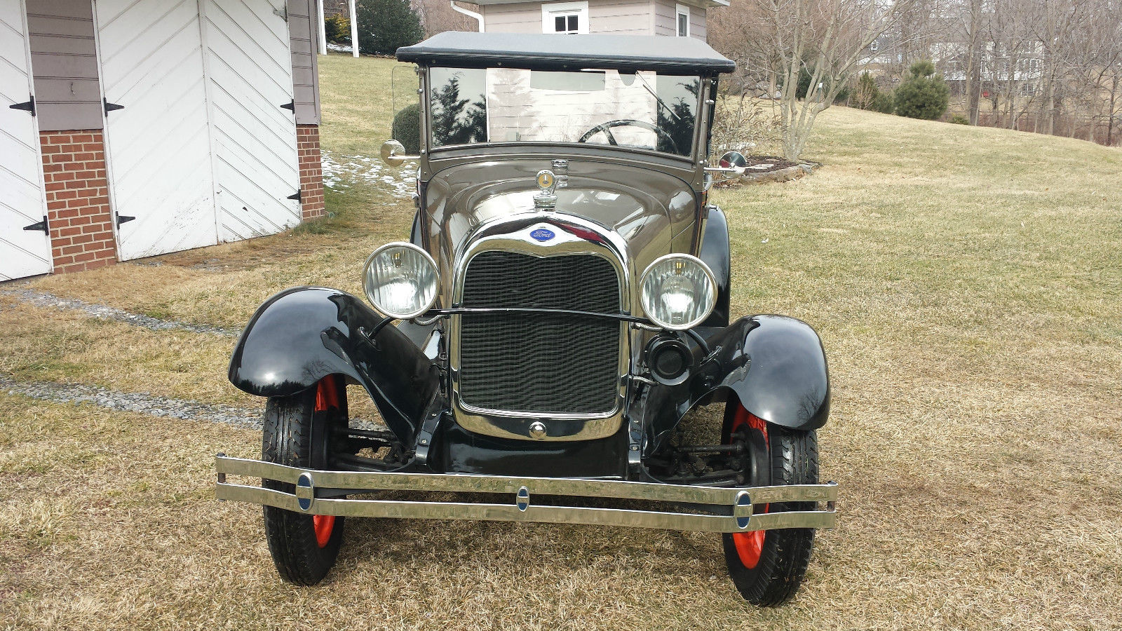 1929 Commercial Drab and Black Ford Model A Roadster