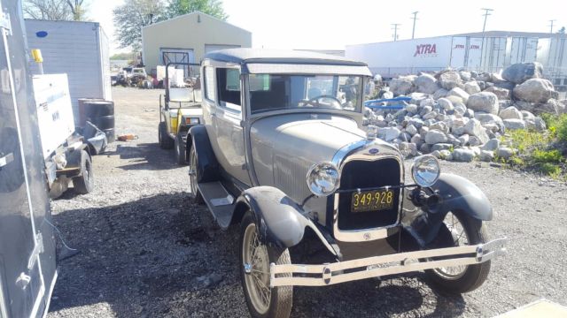 1929 Tan Ford Model A Sedan
