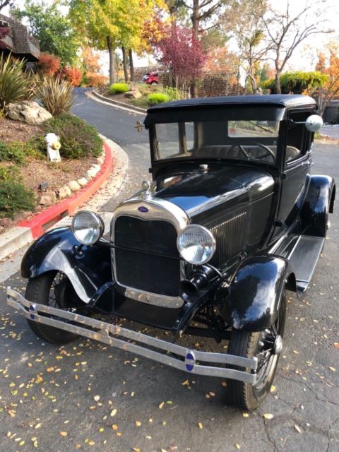1929 Black Ford Model A Coupe