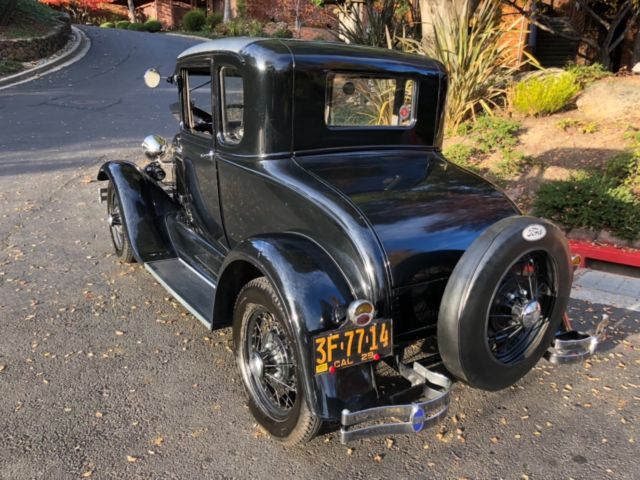 1929 Black Ford Model A Coupe