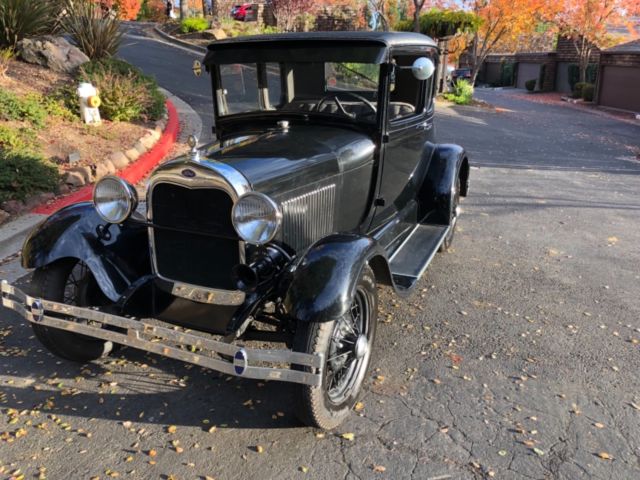 1929 Black Ford Model A Coupe