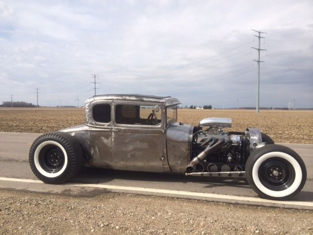 1929 Ground down bare metal (clear coat) Ford Model A Coupe
