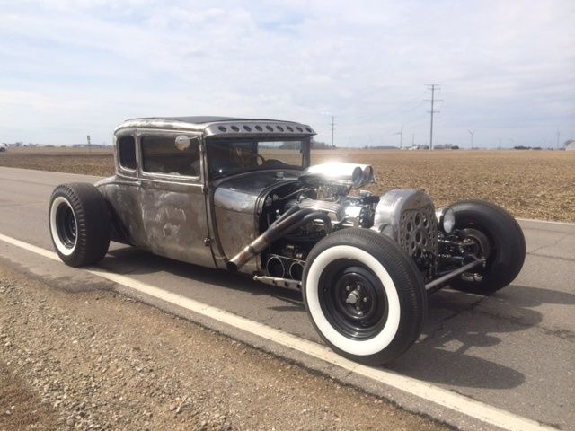 1929 Ground down bare metal (clear coat) Ford Model A Coupe