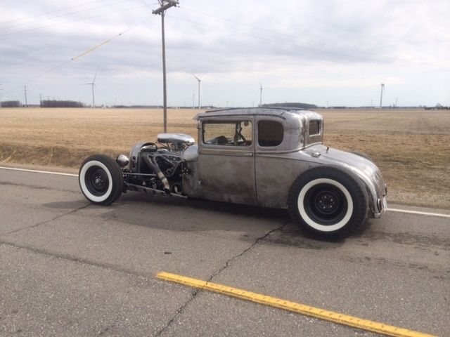 1929 Ground down bare metal (clear coat) Ford Model A Coupe