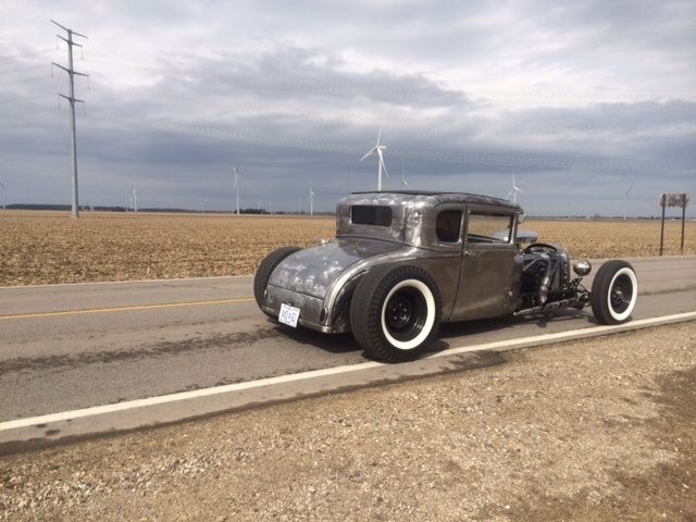 1929 Ground down bare metal (clear coat) Ford Model A Coupe