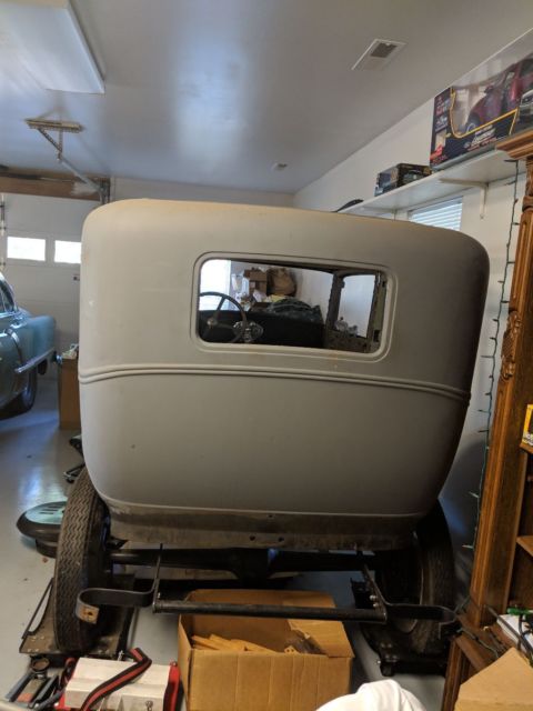 1929 Black Ford Model A 4 door town sedan