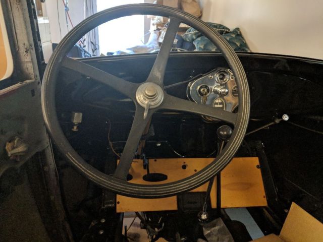 1929 Black Ford Model A 4 door town sedan