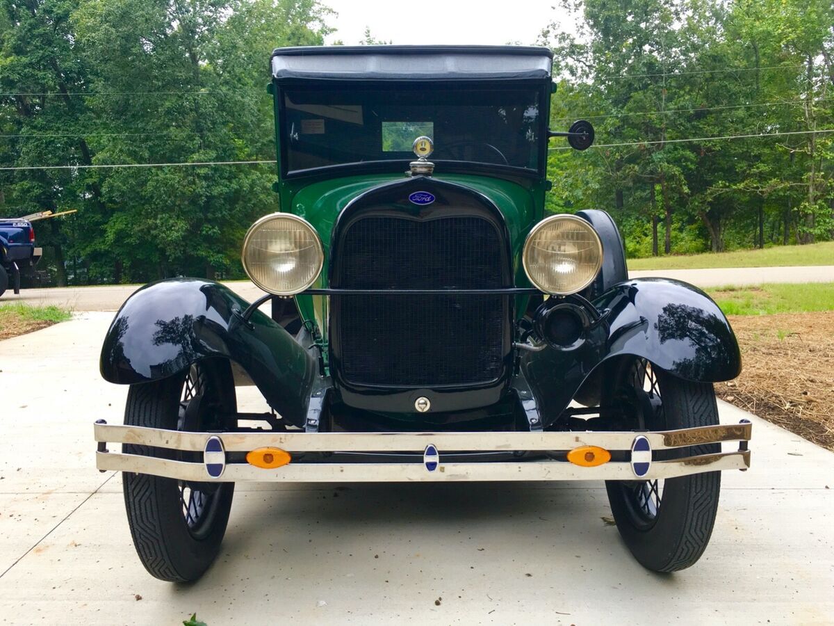 1929 silver and charcoal Ford Model A truck