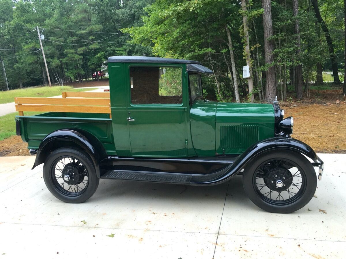 1929 silver and charcoal Ford Model A truck