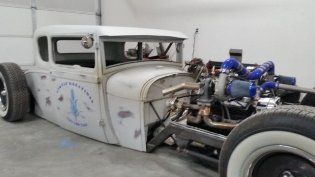 1929 White Ford Model A Coupe