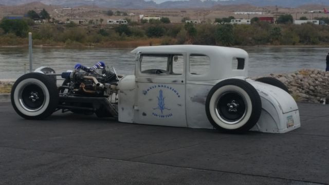 1929 White Ford Model A Coupe