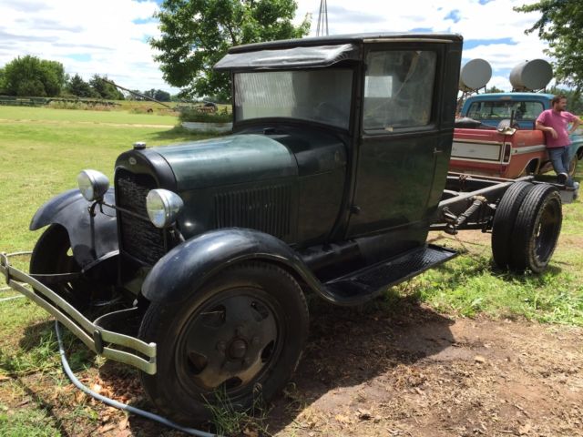 1929 Green Ford Model A Truck Cab and Flat Bed
