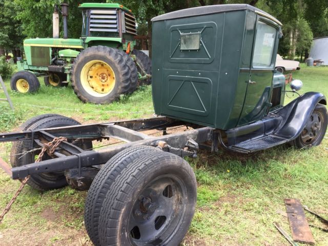 1929 Green Ford Model A Truck Cab and Flat Bed