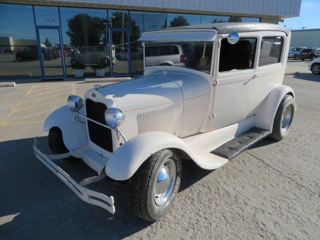 1929 White Ford Model A Sedan