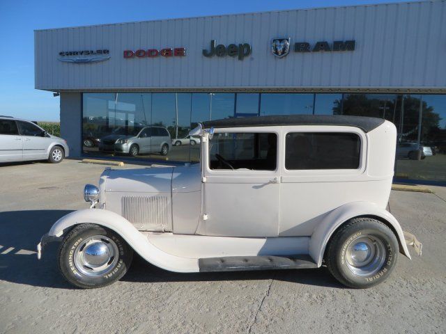 1929 White Ford Model A Sedan
