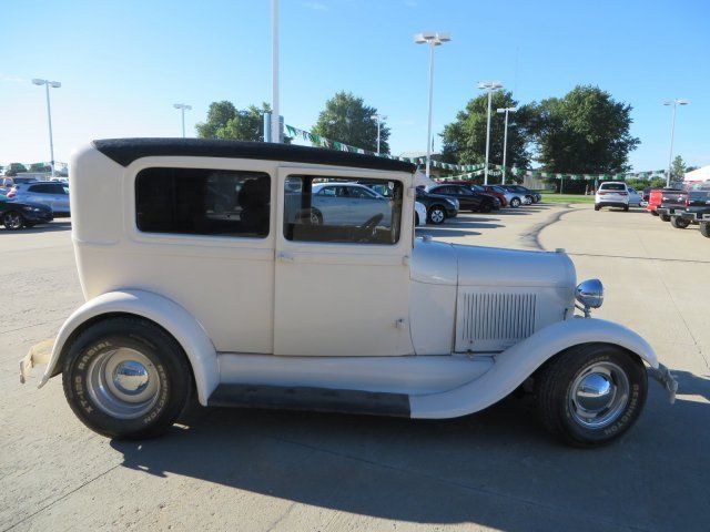 1929 White Ford Model A Sedan