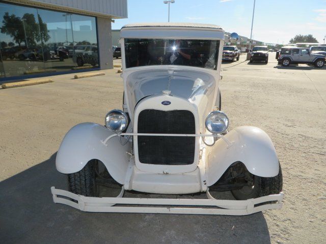 1929 White Ford Model A Sedan