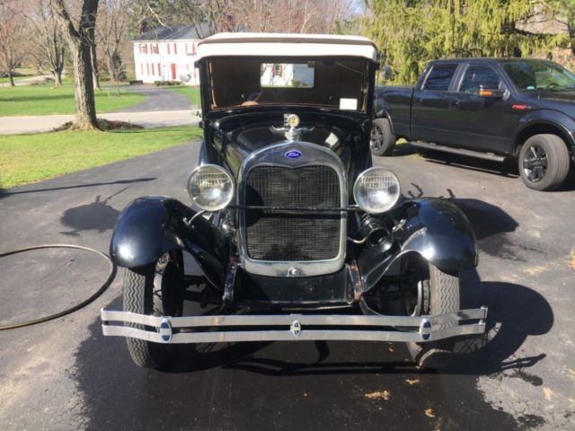 1929 Black Ford Model A Coupe