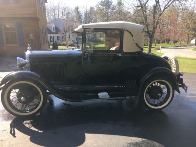 1929 Black Ford Model A Coupe
