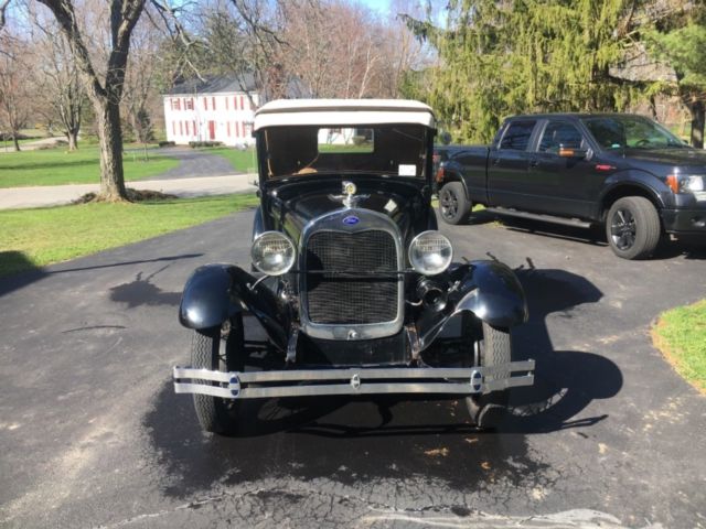 1929 Black Ford Model A Coupe