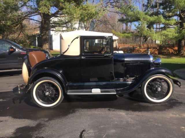 1929 Black Ford Model A Coupe