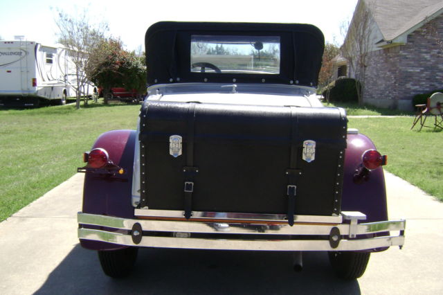 1929 Silver, Maroon Ford Model A Convertible