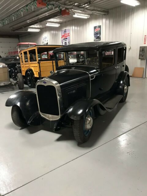 1931 Black Ford Model A Four Door Briggs Sedan Sedan