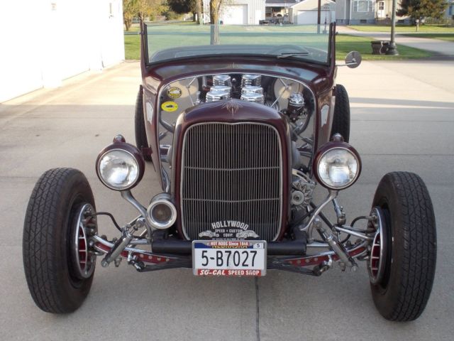 1932 Burgundy Ford Other Roadster