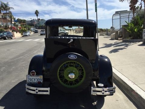 1930 Black Ford Model A Coupe