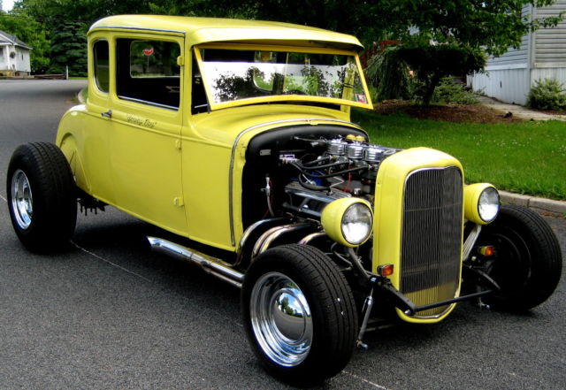 1930 Yellow Ford Model A Coupe