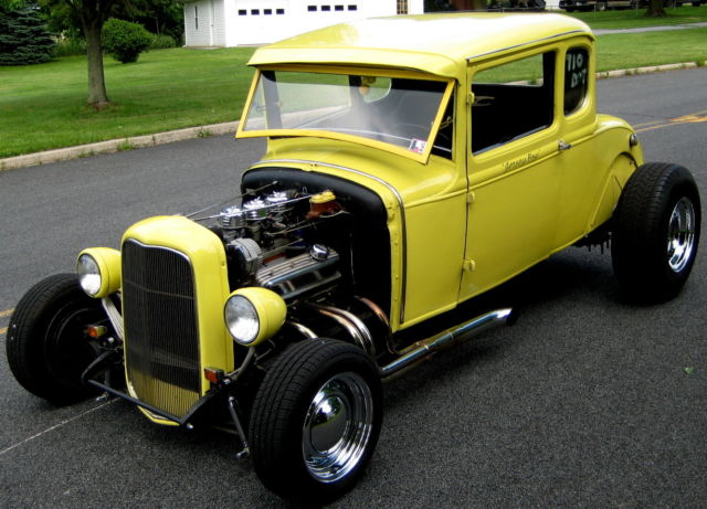 1930 Yellow Ford Model A Coupe